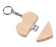 USB Карта памяти MicroDrive Сердечко для свадебных фото в коробочке 128Gb Светлое дерево - изображение 2