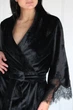 Халат короткий с кружевом Felena Onyx 238 black 52(3XL) Черный - изображение 3