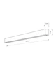 Бра, настенный светильник Nowodvorski 7566 Straight Wall LED T8LED 1x22W 3000K 3200Lm IP20 белый - изображение 2