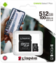 Kingston microSDXC 512GB Canvas Select Plus Class 10 UHS-I U3 V30 A1 + SD-адаптер (SDCS2/512GB) - изображение 3