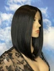 Парик на сетке PoliLy Lace Wig Momo № 1B каре чорный, термостойкое волокно - изображение 5