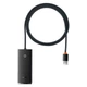 USB хаб расширитель с входом USB-A HUB адаптер Baseus Lite Series 4-in-1 (USB-A to USB 3.0*4, 1m). Black - изображение 2