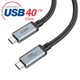 Кабель швидкісний 40 Гбіт/с 4K 60 FPS Type-C на Type-C USB 4.0 HOCO 40Gbps super-speed (1m, 100W, 4K). Black - зображення 1