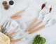 Силиконовый кухонный набор принадлежностей Kitchen Set 13 предметов (дерево+силикон) белый - изображение 3
