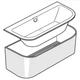 Villeroy & Boch OBERON 2.0 ванна 180*80см квариловая, пристенная, с панелью, со сливом-переливом (UBQ180OBR9CD00V-01) - изображение 4