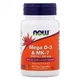 Вітамін D3 з вітаміном К2 NOW Foods (Mega D-3&MK-7) 5000 МО/180 мкг 60 капсул NOW00384 - зображення 1