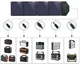 Сонячний зарядний пристрій Choetech 80W (158x41см) USB 5V/2.4A + 5V/2.4A QC3.0 + USB-C PD3.0 (30W) (SC007) - зображення 4