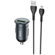 Автомобильная зарядка с быстрой зарядкой QC3.0 + MicroUSB кабель HOCO Z43 |1USB, 3A, QC, 18W| Серый - изображение 1