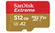 Карта пам'яті SanDisk 512GB Extreme (2023) MicroSDXC with Adapter (4K, 5K) , (SDSQXAV-512G-GN6MA), 190 МБ/с - 130 МБ/с - зображення 2