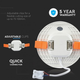 Панель потолочная врезная LED V-TAC, 18W, SKU-733, Samsung CHIP, 230V, 3000К, круглая, диаметр 170mm (3800157643023) - изображение 5