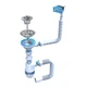 Сифон для мийки SantehPlast M-02 3 1/2" з переливом Лотос-Мийка BIG+ гнучка труба 40х50 мм - зображення 2