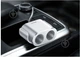 Разветвитель прикуривателя Baseus High Efficiency Dual Cigarette Lighter 2USB (silver) - изображение 2