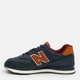 Мужские кроссовки кожаные New Balance 574 ML574OMC 40.5 (7.5) 25.5 см Темно-синие (739980544210) - изображение 3