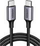 Кабель UGREEN US261 USB-C to USB-C 60W QC4.0 PD3.0 3A 0.5m Black/Gray (50149) - зображення 1