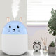 Увлажнитель воздуха с функцией детского ночника и аромадиффузора Aroma Humidifier Cat c подсветкой LED 3в1 на 250 мл Котик Голубой - изображение 8