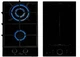 Комбинированная индукционно - газовая варочная поверхность Luxor Modul RI PG 320 Induction 60 GAS + уголок для безопасного подключения в подарок черный - изображение 3