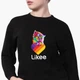 Свитшот для девочек Лайки Кот (Likee Cat) (9509-1470-8) 158-164 см Черный - изображение 1