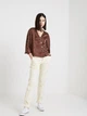 Атласная блуза New Look 06157454 XS (98911XS) Коричневый - изображение 4