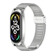 Ремешок металлический Mijobs миланское плетение для фитнес браслета Xiaomi Mi Smart Band 7 - Silver Primo серебряный - изображение 1