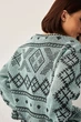 Джемпер oversize в українському стилі Заріна м'ятний One Size - изображение 12