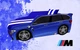 Кровать машина Premium P002 с матрасом, мягким спойлером и подушкой 80х180 синий Viorina-Deko с подъемным механизмом без подсветки - изображение 2