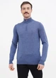 Свитер на короткой молнии Billionaire Синий, M (BLC73221409_JeansСинийM) (BLC73221409_JeansСинийM) - изображение 1