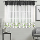 Штора-вуаль Verona Любек Flowers 155 х 400 см (11356354721Gn) зелений - изображение 1
