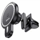 Тримач для мобiльного з БЗП HOCO CA85 Ultra-fast magnetic wireless charging car holder Black - изображение 3