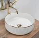Умивальник Rea Sami 36x36 gold edge (REA-U6758) (00138615) - изображение 2
