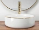 Умивальник Rea Sami 36x36 gold edge (REA-U6758) (00138615) - изображение 4