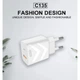 Мережевий зарядний пристрій WUW C135 PD USB-C 20W/1USB QC3.0 Швидка зарядка White - изображение 1