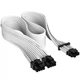 Кабель-перехідник Corsair Premium Individually Sleeved 12+4pin PCIe Gen 5 12VHPWR 600W cable, Type 4, WHITE (CP-8920332) - зображення 1