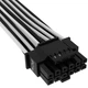 Кабель-перехідник Corsair Premium Individually Sleeved 12+4pin PCIe Gen 5 12VHPWR 600W cable, Type 4, WHITE/BLACK (CP-8920333) - зображення 3