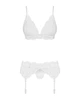 Эротическое женское бельё комплект 3 шт. Obsessive 810-SEG-2 Белый L/XL ( SO7166 ) - изображение 5