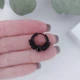 Серьги кольца мужские из нержавеющей стали (пара) DeKolie MK1232-2 черный - изображение 5