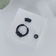 Серьги кольца мужские из нержавеющей стали (пара) DeKolie MK1232-2 черный - изображение 6