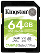 Kingston SDXC 64GB Canvas Select Plus Class 10 UHS-I U1 V10 (SDS2/64GB) - зображення 1