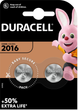 Спеціалізована літієва батарейка типу «таблетка» Duracell 2016 3V,(DL2016/CR2016), 2 шт. (5000394045736) - зображення 2