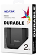 Жорсткий диск ADATA Durable HD330 2 TB AHD330-2TU31-CBK 2.5" USB 3.1 External Black - зображення 4