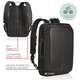 Plecak na laptopa XD Design Bobby Bizz Anti-Theft 15,6" czarny (P705.571) - obraz 4