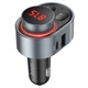 Автомобильный FM-трансмиттер модулятор Hoco E72 Alegria |2USB/1Type-C, 30W, QC/PD, TF, BT5.0| - изображение 2