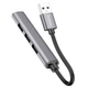 Адаптер переходник USB-Хаб Hoco HB26 4 in 1 (Type-C to 1хUSB3.0 + 3хUSB2.0) dark grey - изображение 3
