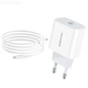 Мережевий зарядний пристрій BOROFONE BA38A Plus Speedy PD 20W Charger Set + кабель Type-C to Lightning White (BA38ALW) - зображення 1