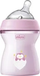 Butelka do karmienia Chicco Natural Feeling 2 m + plastikowa Różowa 250 ml (8058664153633) - obraz 1