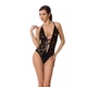 Боді з дуже глибоким декольте DARYL BODY black S/M - Passion - зображення 1