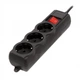 Фільтр живлення Gembird Pro (SPG3-G-6B-PRO) 3 розетки, 1.8м, чорний - зображення 1