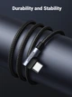 Кабель Ugreen US176 Angled USB 2.0 to Angled USB Type-C Cable Nickel Plating Aluminum Shell 3A 2 м Black (UGR-20857) - изображение 4