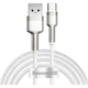 Кабель Baseus Cafule Metal Data Type-C 66W (2m) (white) - изображение 1