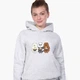 Детский худи Вся правда о медведях (We Bare Bears) Светло-серый меланж (9298-2897) 152 см - изображение 2