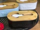 Масленка керамическая с бамбуковой кришкой и ножом для масла Dishtable Черная - изображение 3